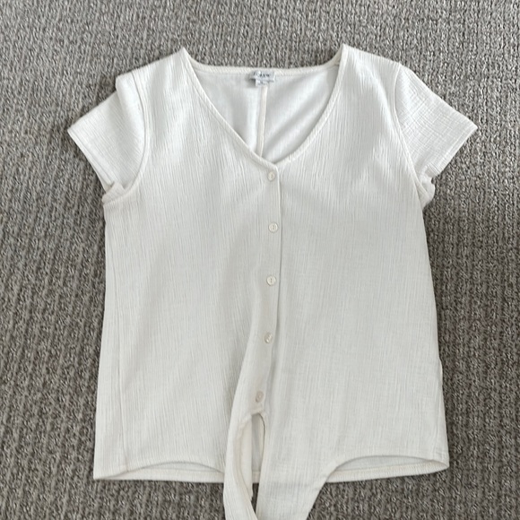 J. Crew Tie Front T-Shirt - Picture 1 of 3